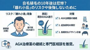 自毛植毛の10年後は悲惨？「離れ小島」のリスクや後悔しないために（知恵袋レポ）