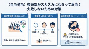 【自毛植毛】後頭部がスカスカになるって本当？失敗しないための対策と術後の経過を徹底解説