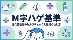 【M字ハゲ基準】おでこに指何本入ったら危険？生え際後退のセルフチェックと最短の治し方